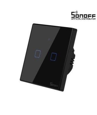 GloboStar® 80019 SONOFF T3EU2C-TX-EU-R2 - Wi-Fi Smart Wall Touch Button Switch 2 Way TX GR Series